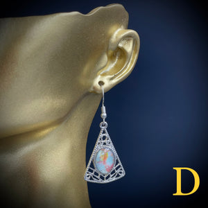 Triangle Acrylic Pour Earrings