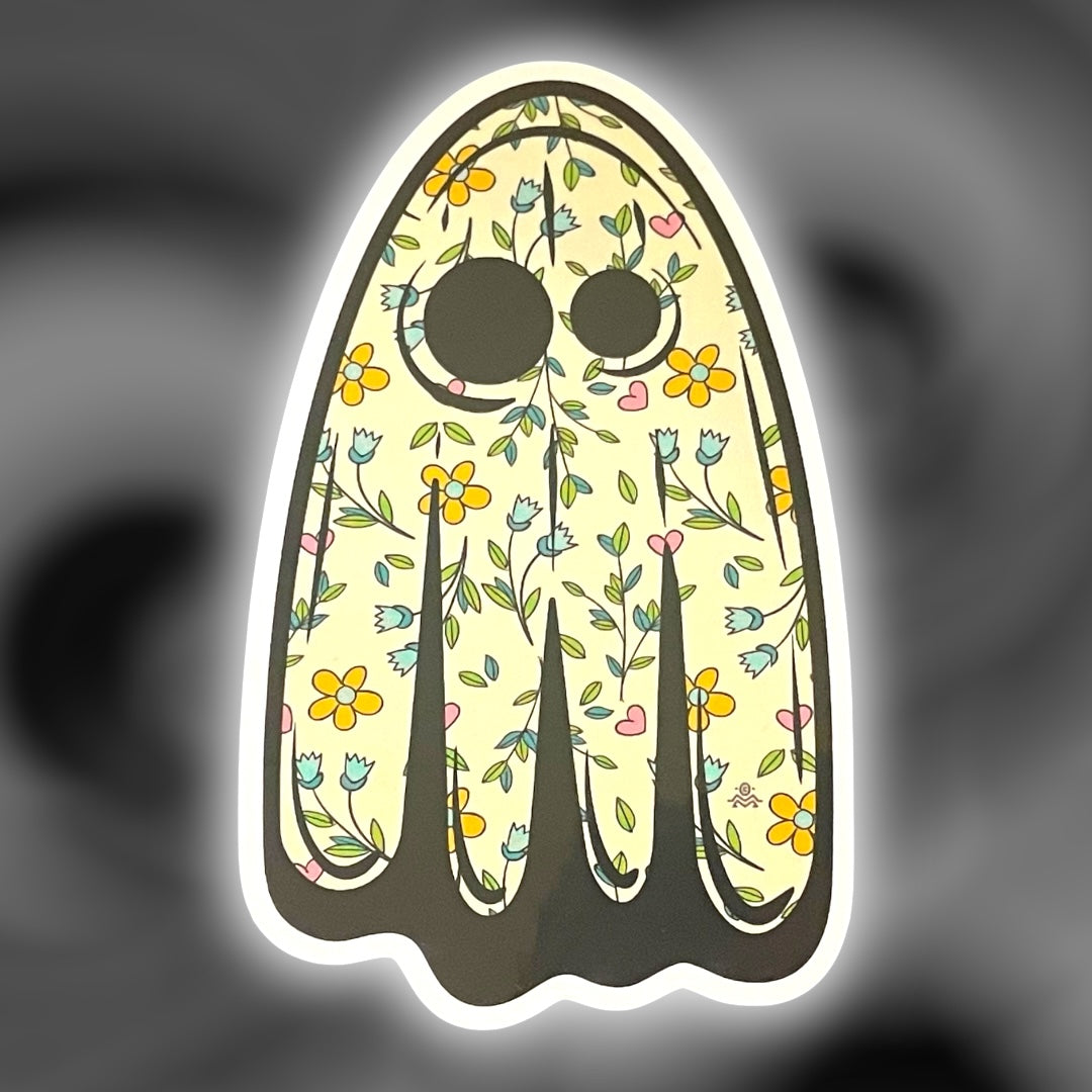Floral Ghost Sticker