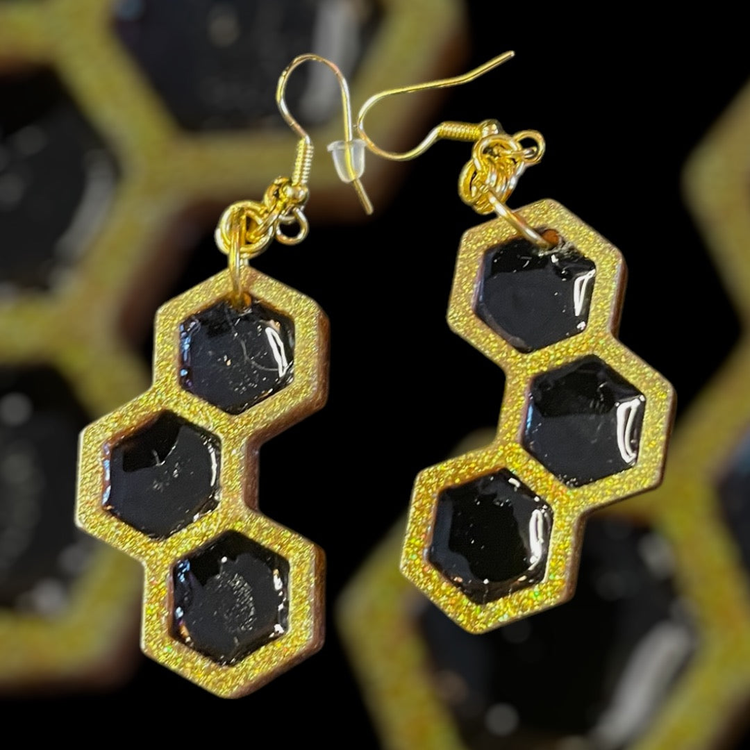 Honeycomb Earrings - Small