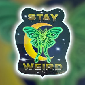 Stay Weird Moth Sticker